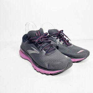BROOKS ADRENALINE 12 Running Shoe sneaker Ebony Black Hollyhock WOMENS 9.5